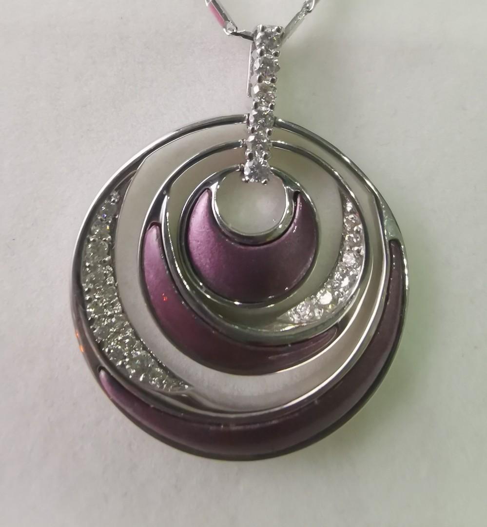 Purple heart hotsell diamond necklace