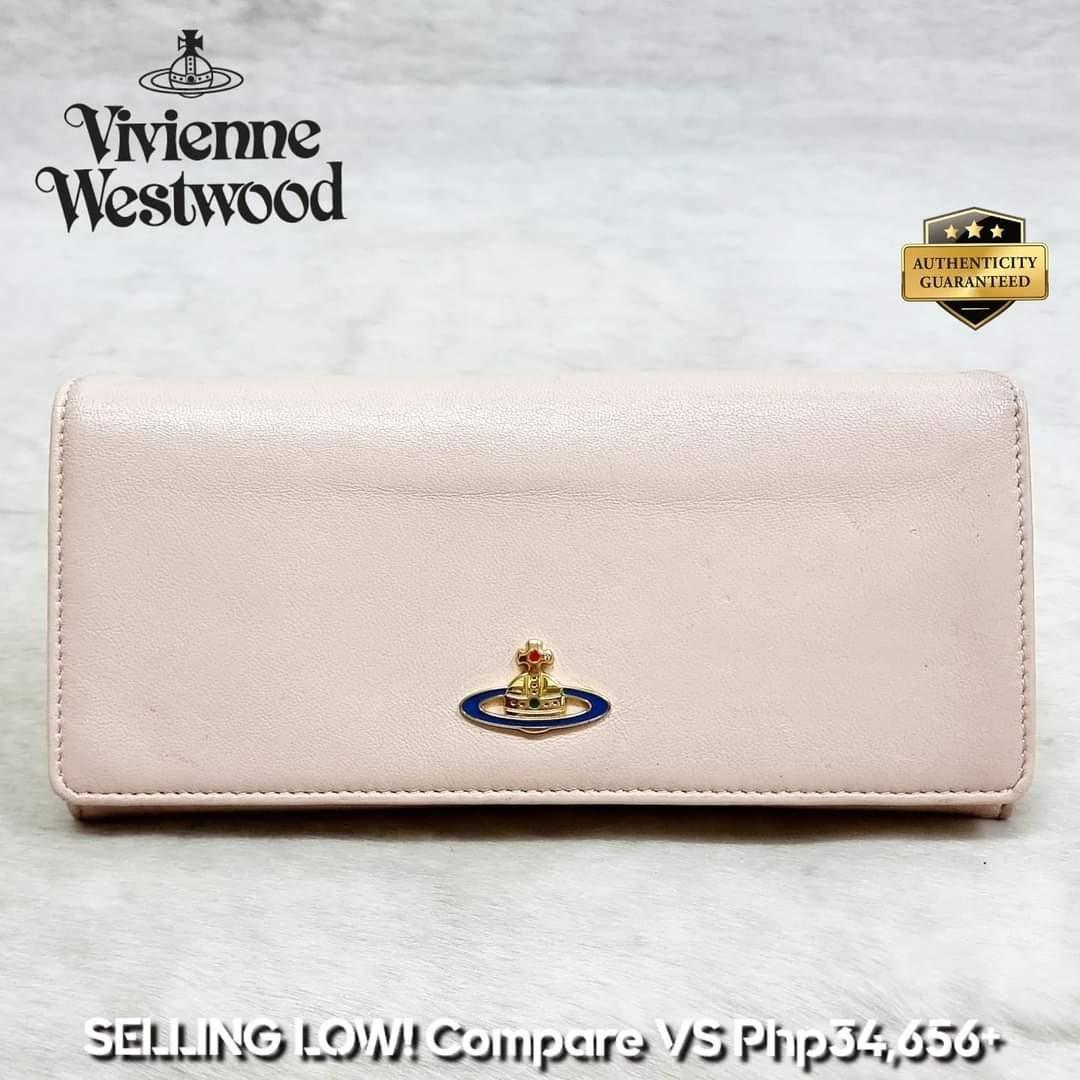 Authentic VIVIENNE WESTWOOD ORB Logo Genuine Leather Continental Flap Wallet Nude Minimalistic Leather Hue Made in ITALY