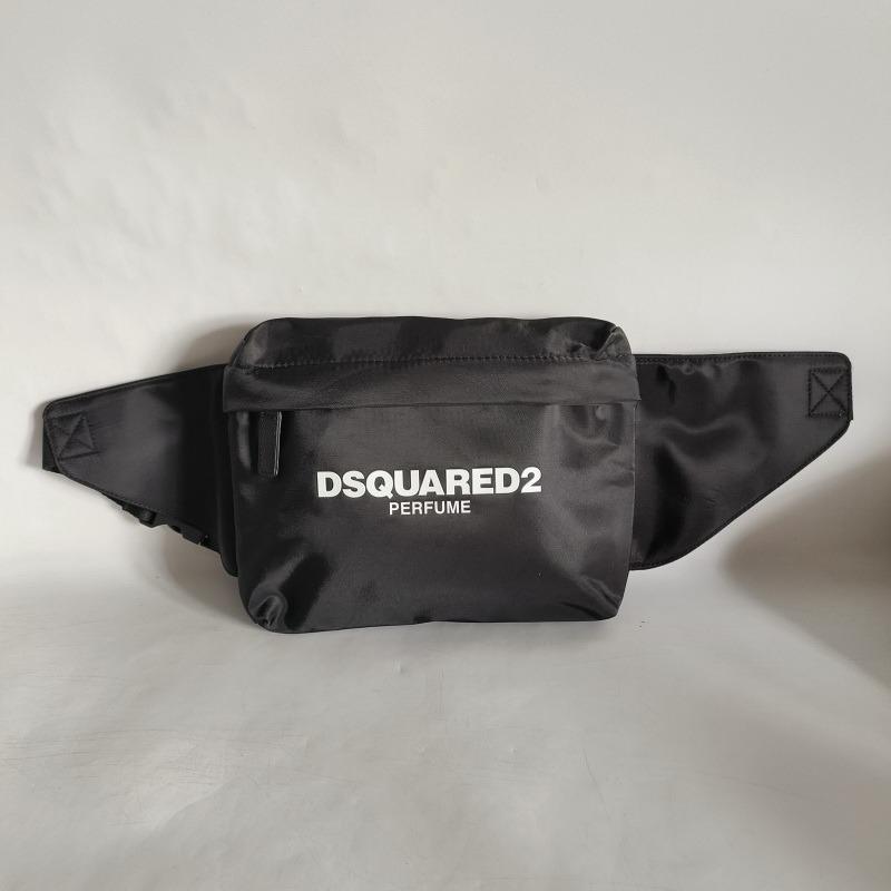 意大利Dsquared2 黑色牛津布斜咩腰包, 男裝, 袋, 腰袋、手提袋、小袋