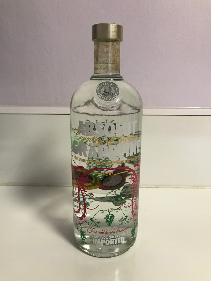 Absolut VodkaGrapevine, Food & Drinks, Alcoholic Beverages on Carousell