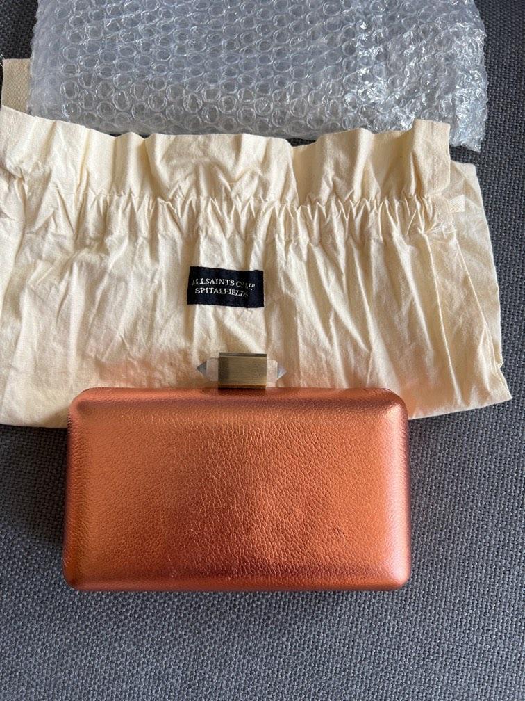 All Saints Rose Gold Clutch Bag