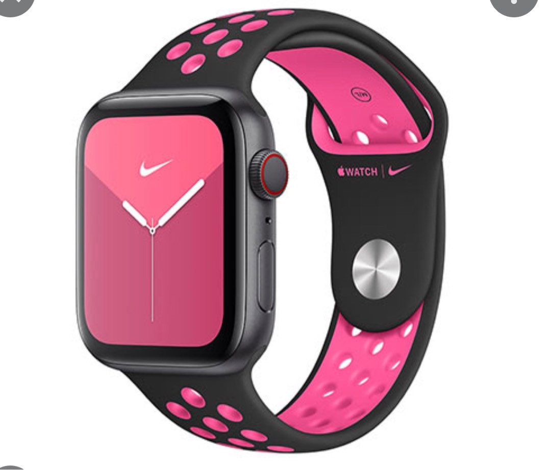 Apple Watch strap (pink & black), Mobile Phones & Gadgets, Wearables