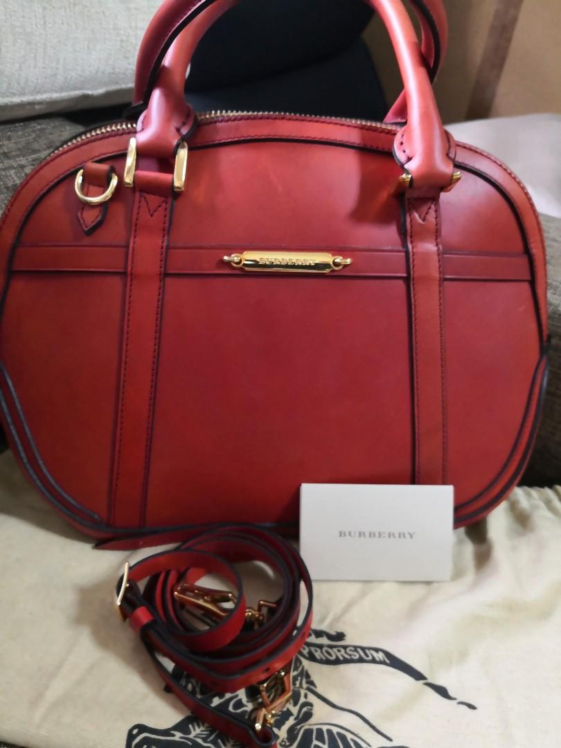 ?Authentic Burberry Sartorial Leather Orchard Bowling Bag, Luxury, Bags &  Wallets on Carousell