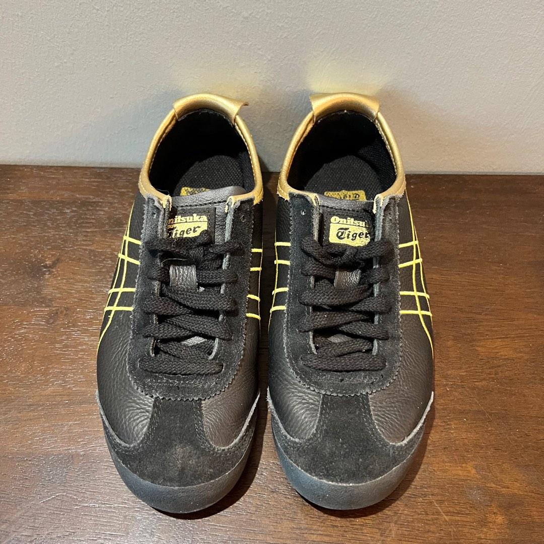 Authentic Onitsuka Tiger Mexico 66 Black Rich Gold Women s