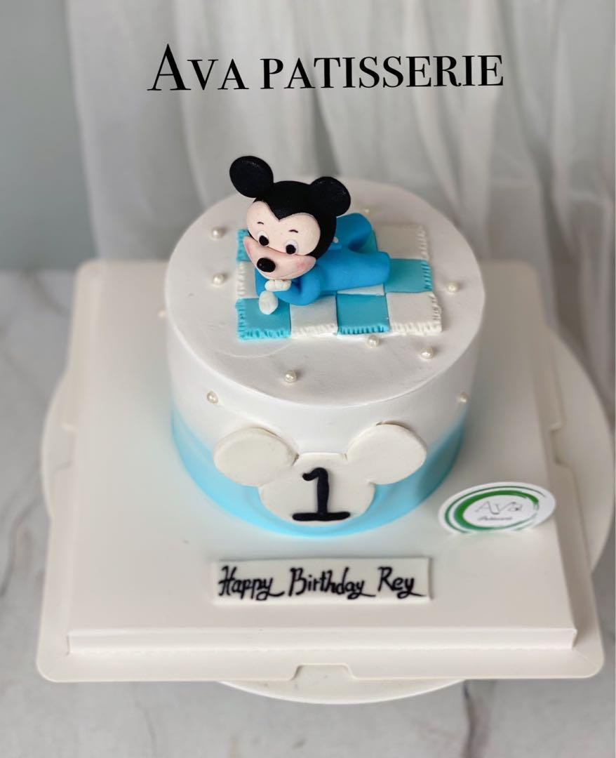 Baby Mickey Mouse 1st Birthday Candle Edible Cake Topper Image ABPID51271 |  forum.iktva.sa