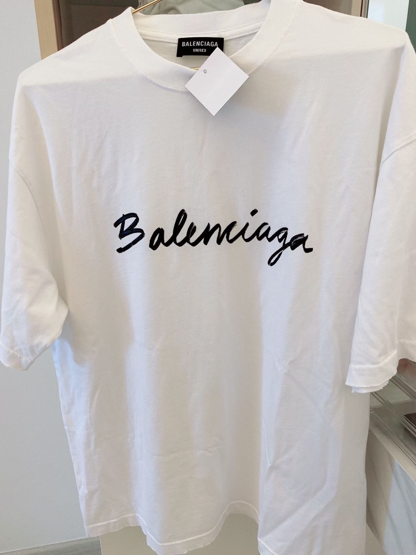 Balenciaga SS22 Script Logo Tee, Men's Fashion, Tops & Sets, Tshirts ...