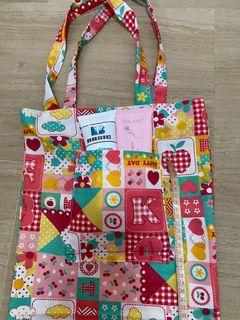 Beautiful Cotton Tote Bag with front pocket