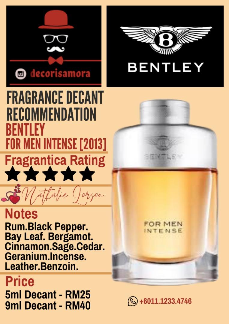 Bentley For Men Intense - Perfume Decant, Beauty & Personal Care, Fragrance  & Deodorants on Carousell