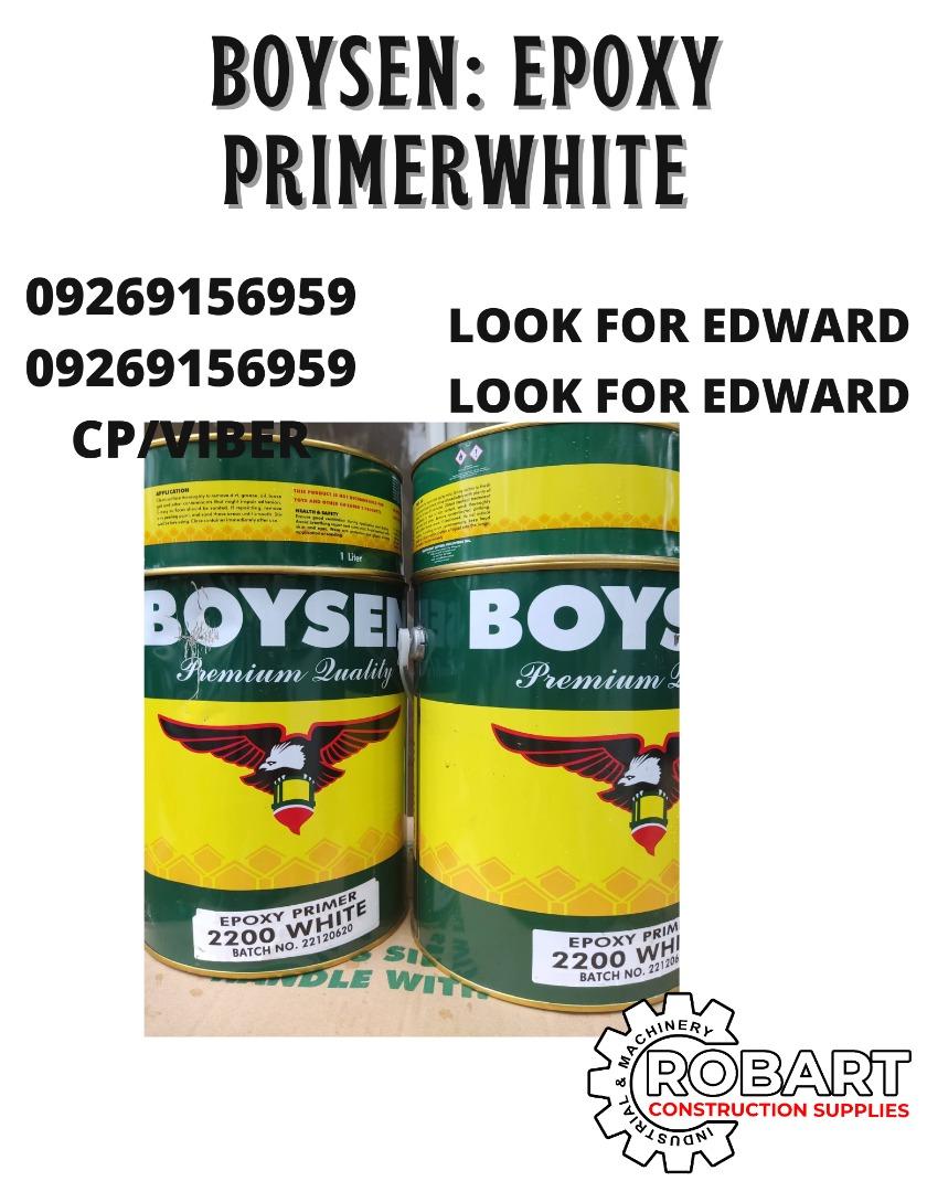 Boysen Epoxy Primer 4L W/ Curing Agent Colors White Red Oxide Gray