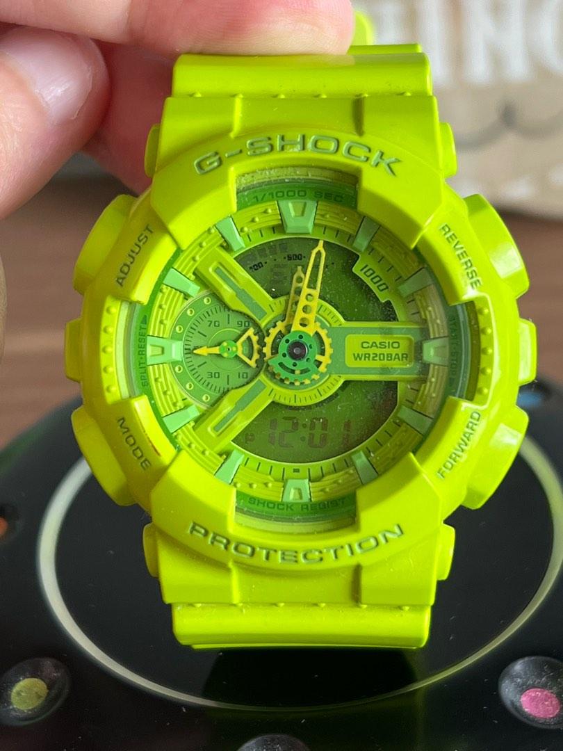 Casio G Shock GA 110 Hyper green Men s Fashion Watches