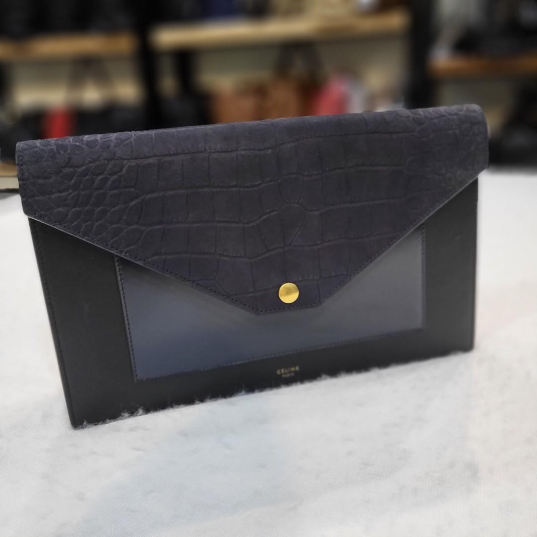 CELINE Pocket Envelope Wallet Leather