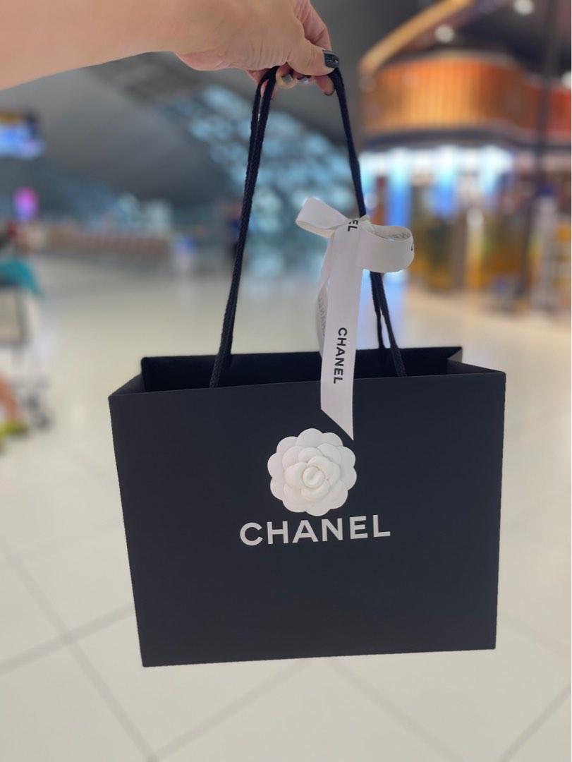 Chanel 22A top handle vanity midnight blue with antique gold metal