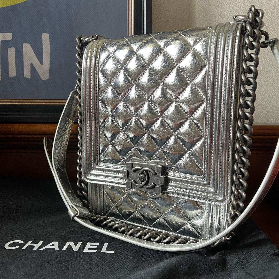 Chanel leboy silver bag