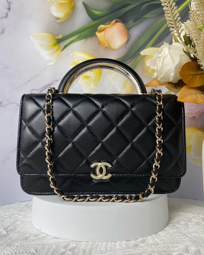 🦄 Chanel Caviar WOC Circular Round Handle Wallet on Chain