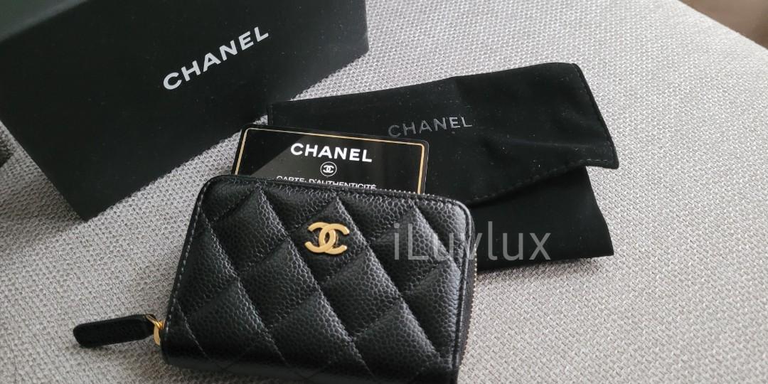 Chanel Zipped Coin Purse, Luxury, Bags & Wallets on Carousell