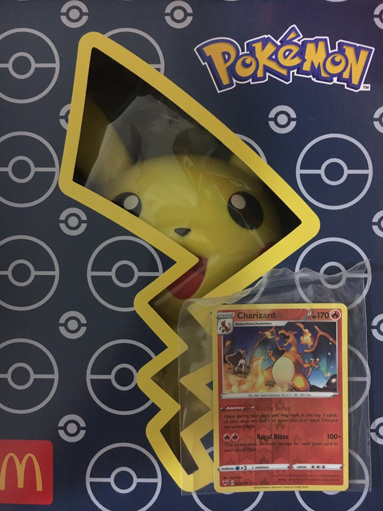 CHARIZARD CARD] McDonald's Pikachu Carrier with TCG POKMON CARD PROMO AA,  Hobbies & Toys, Toys & Games on Carousell