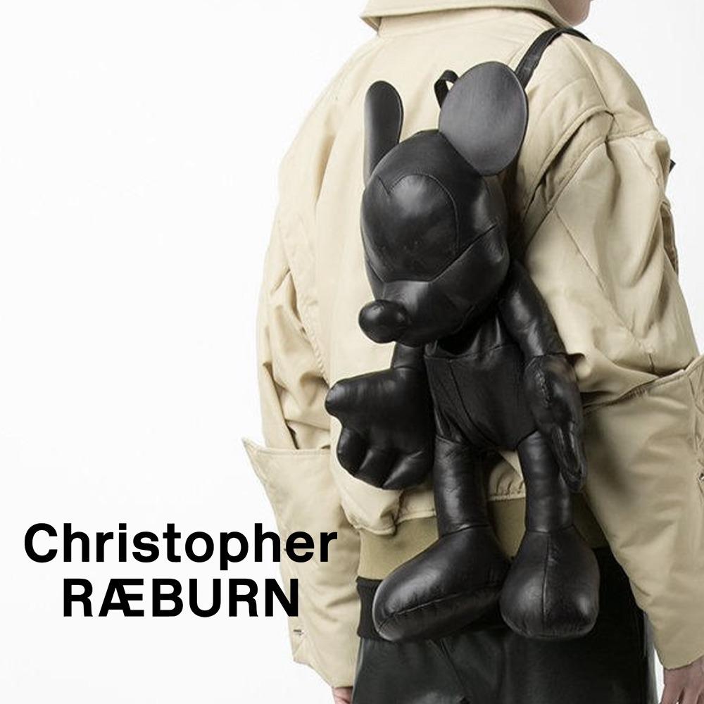 Christopher Raeburn Mickey Mouse Leather Bag In Nero