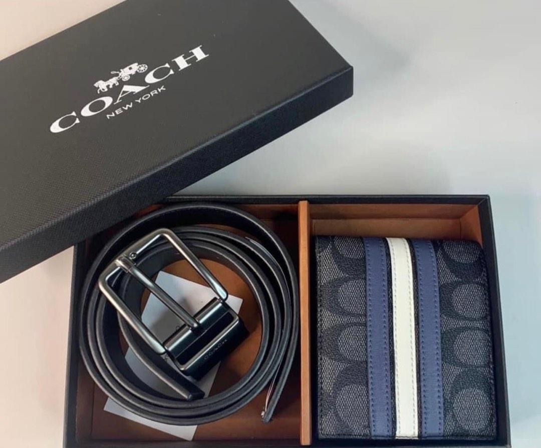 Coach wallet and belt set cheap