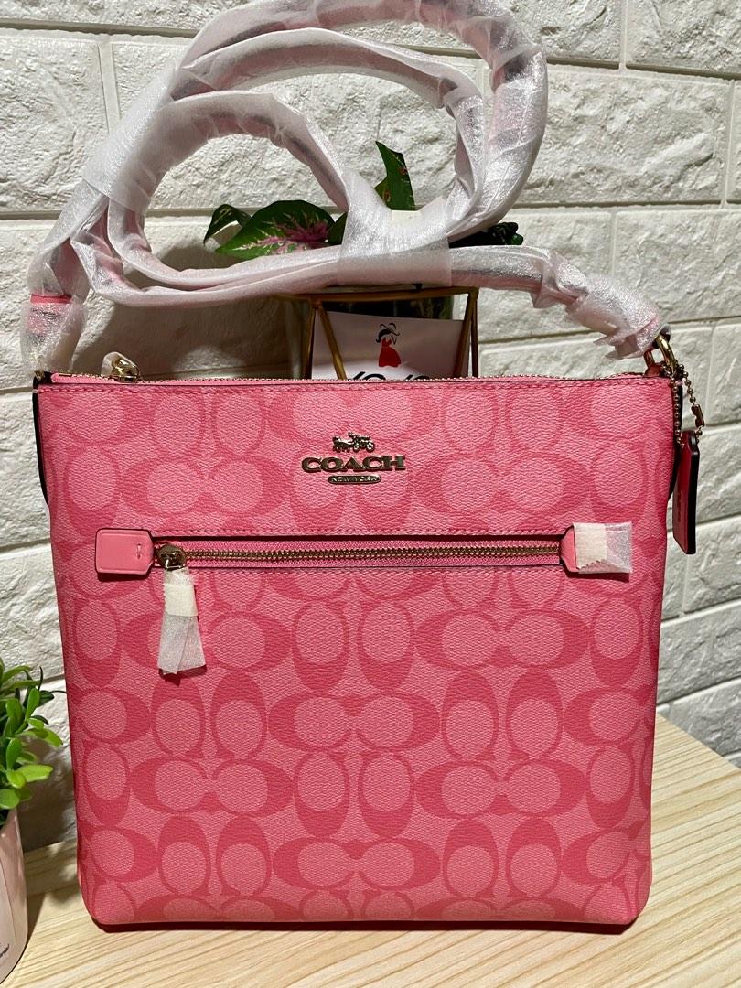 COACH Rowan File Bag In Signature Canvas Pink Lemonade, Luxury, Bags &  Wallets on Carousell