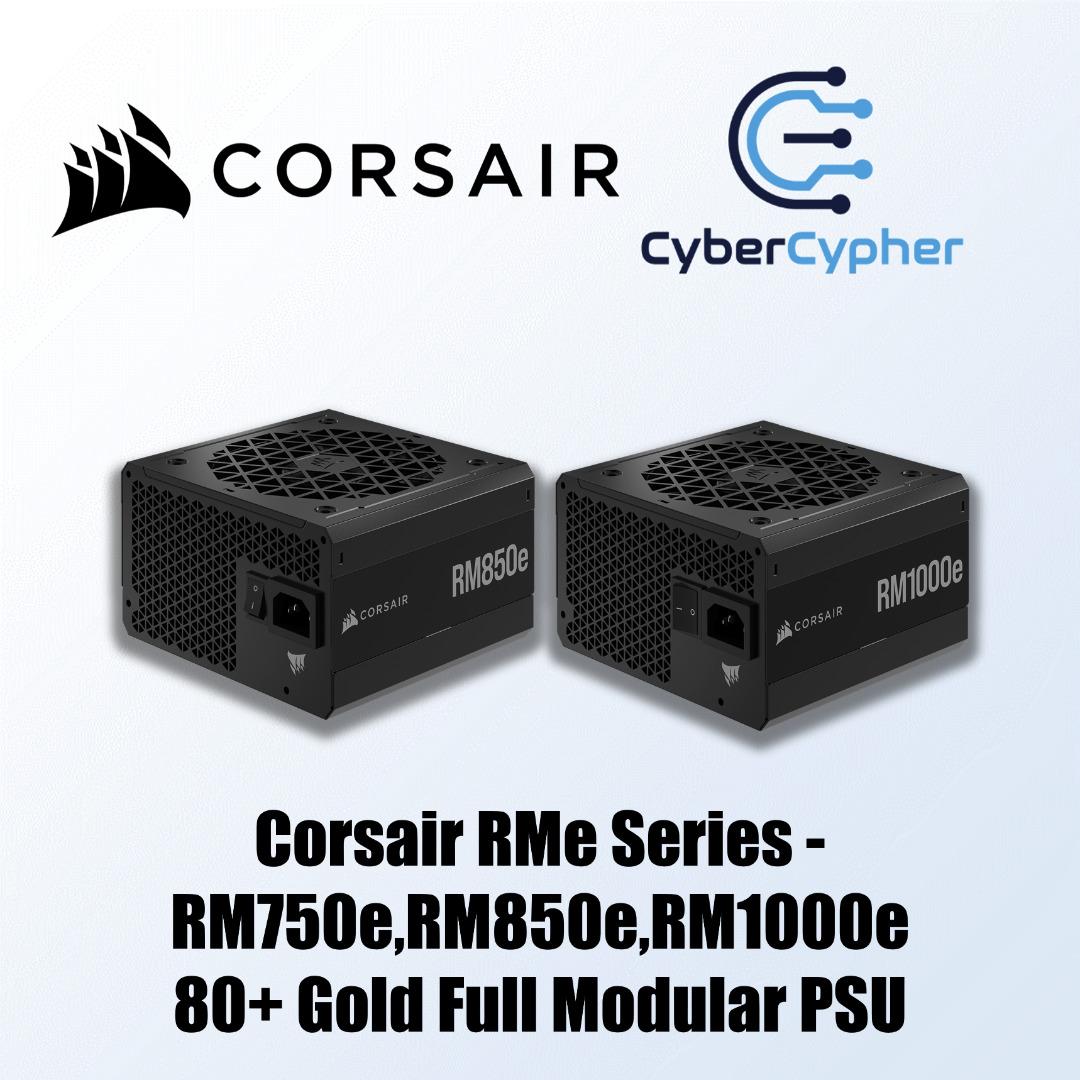 Corsair RMe Series - RM750e/RM850e/RM1000e 80+ Gold Full Modular Power  Supply PSU (750W/850W/1000W), Computers & Tech, Parts & Accessories,  Computer Parts on Carousell