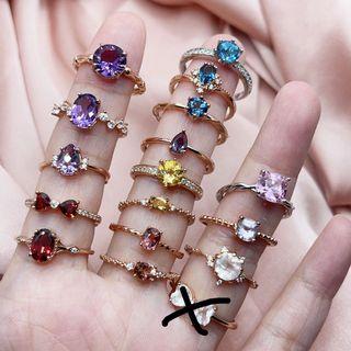 Crystal Rings (S925)