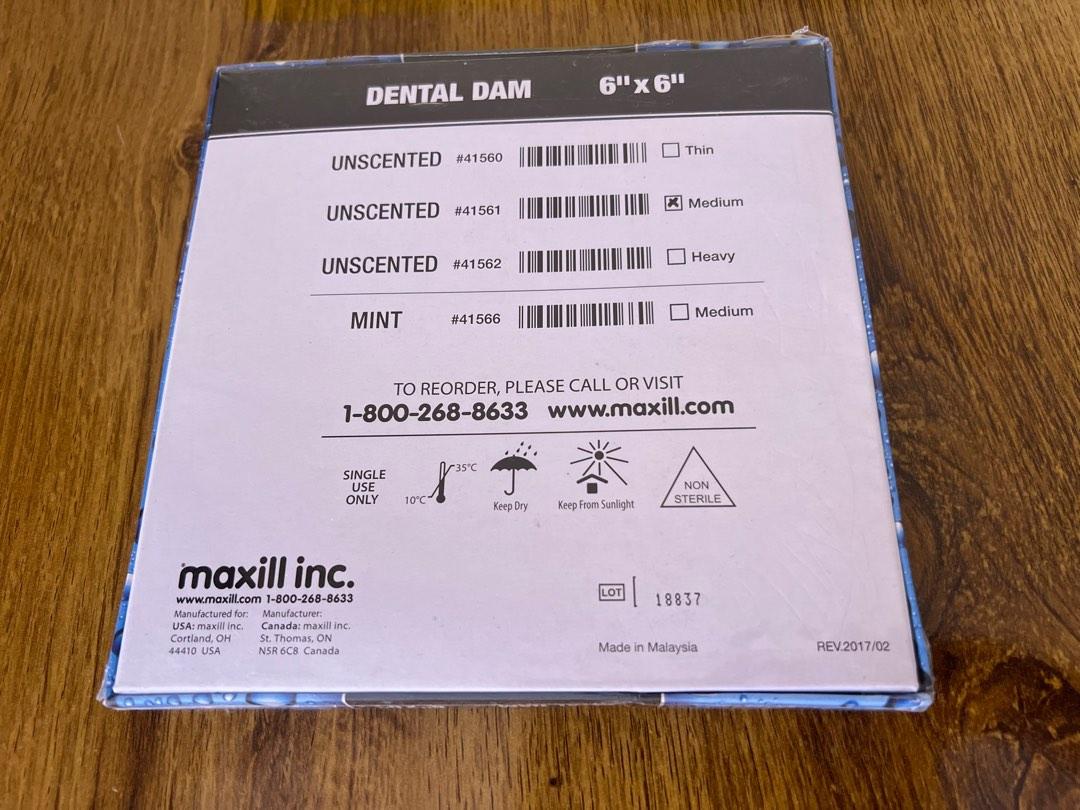Maxill dental rubber dam, Health & Nutrition, Medical Supplies & Tools
