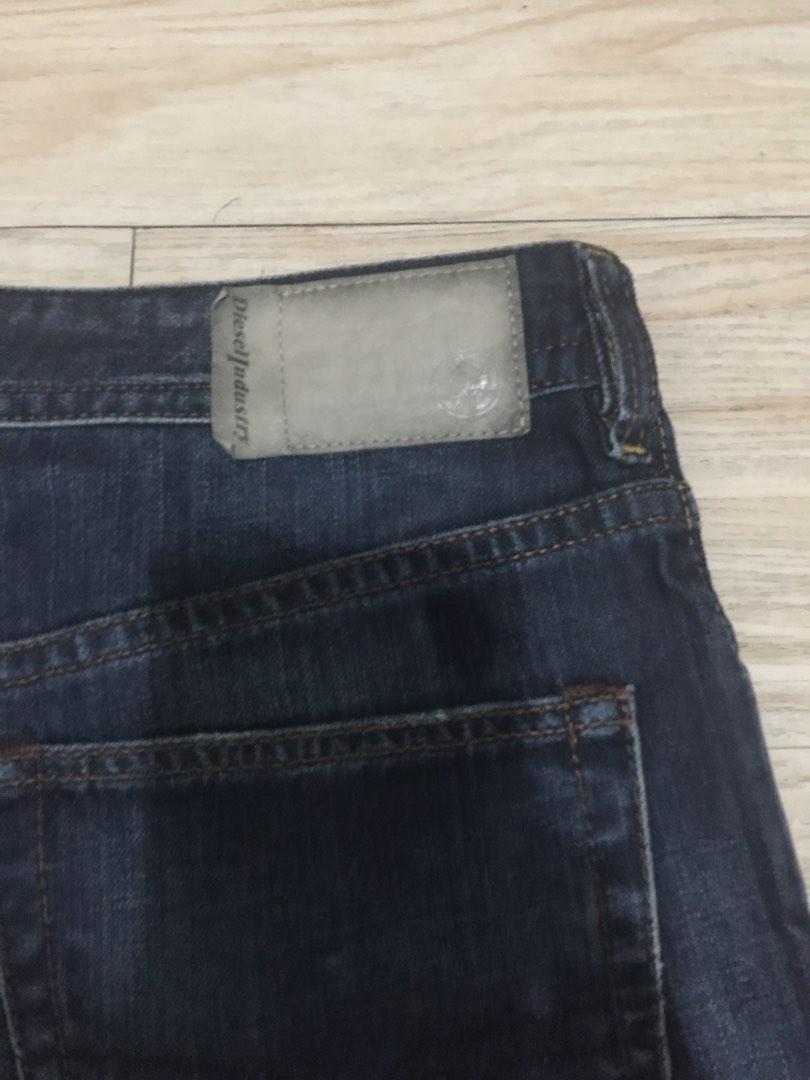 Diesel jeans leather patch, Men's Fashion, Bottoms, Jeans on Carousell