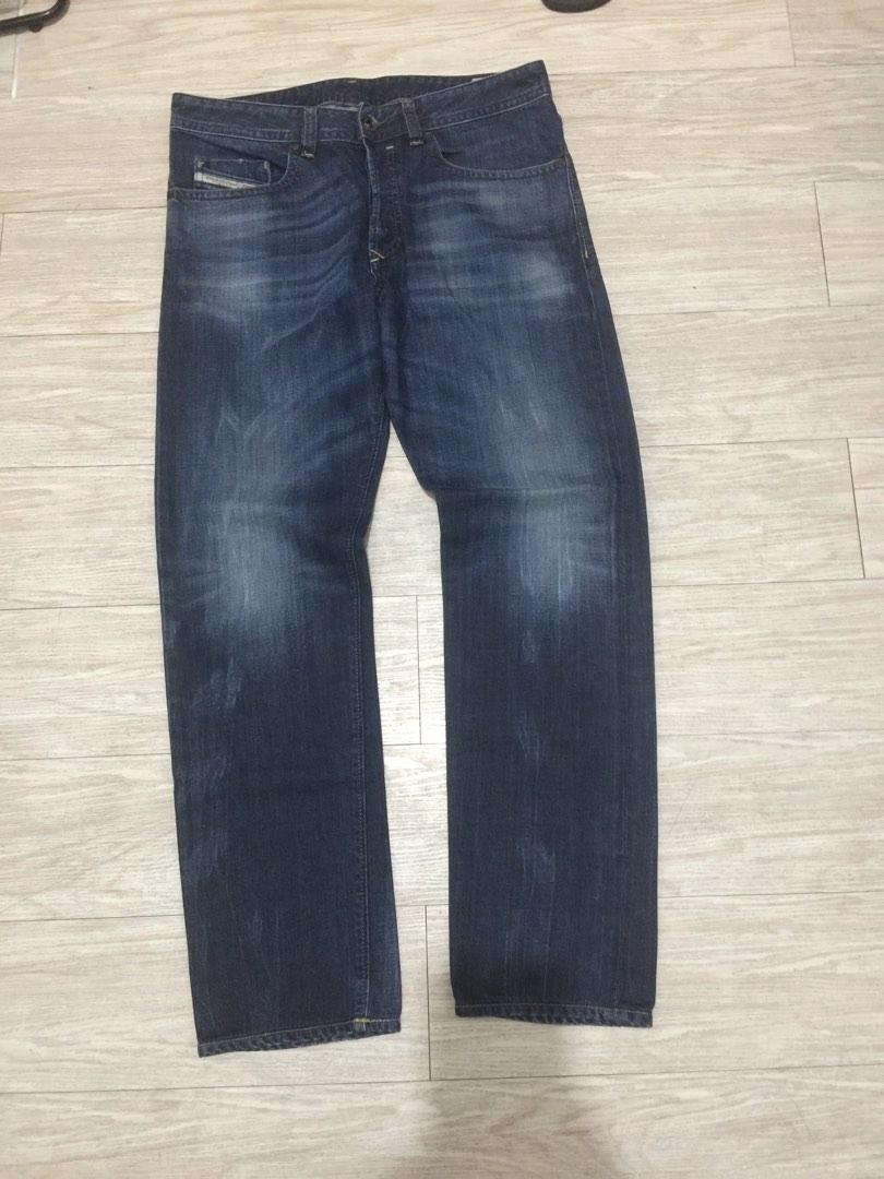 Diesel jeans leather patch, Men's Fashion, Bottoms, Jeans on Carousell