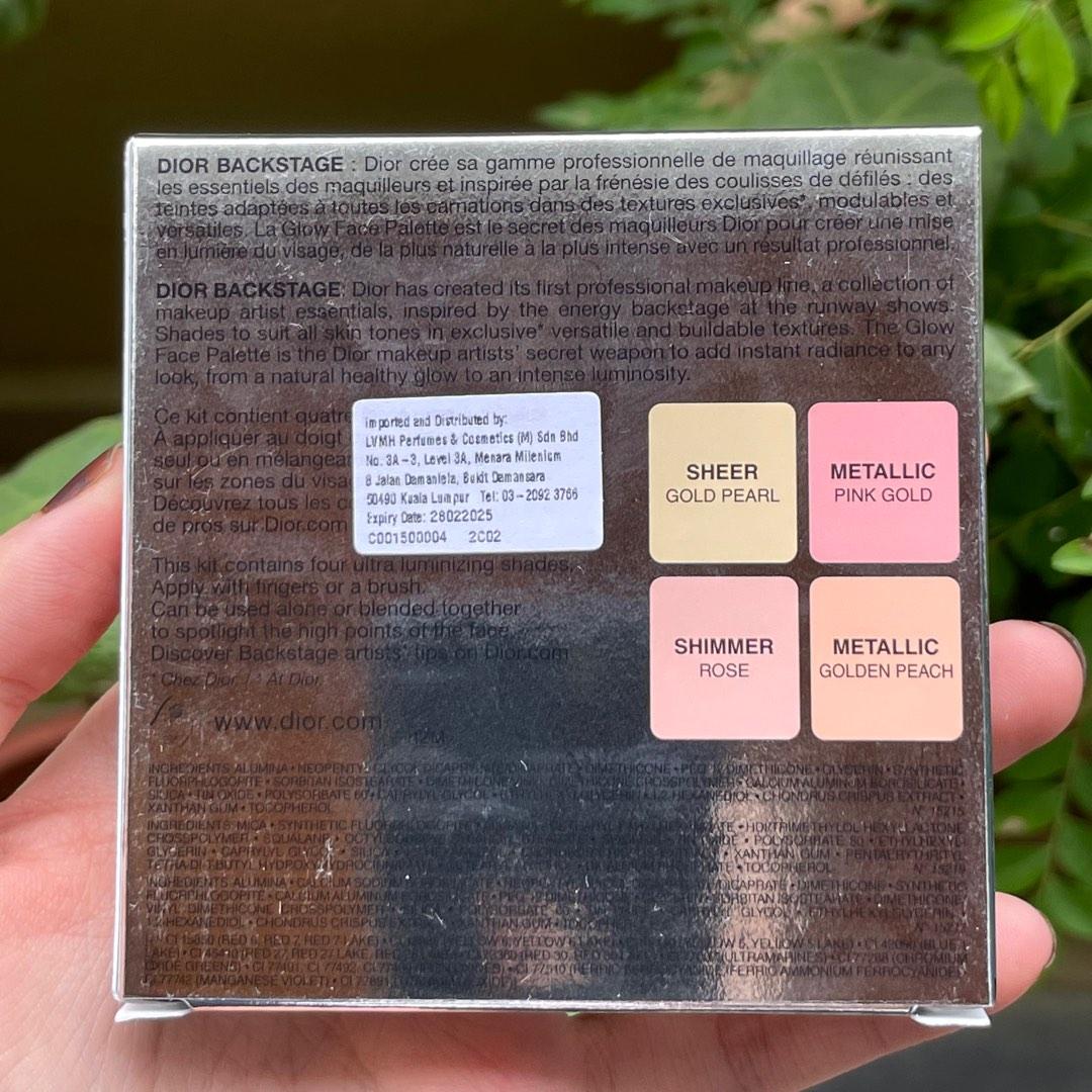 Dior backstage glow shop face palette ingredients