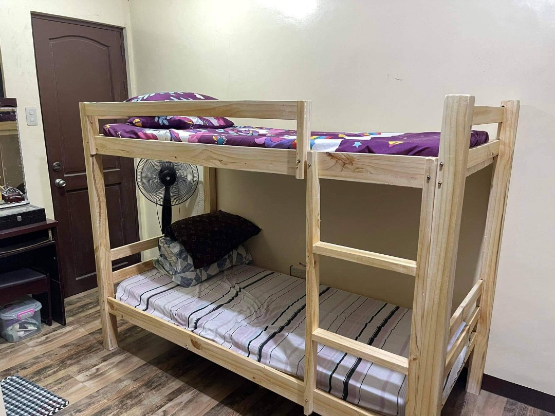 Double Deck Single Size, Furniture & Home Living, Furniture, Bed Frames &  Mattresses On Carousell