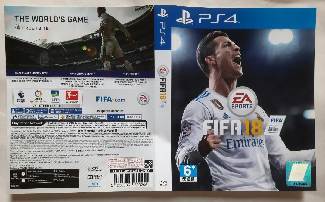 Ps4 Ea Sports Fifa 18 國際足盟大賽18 中英文合版有香港球員戴偉浚 響應動22年 卡塔爾世界盃 電子遊戲 電子遊戲 Playstation Carousell