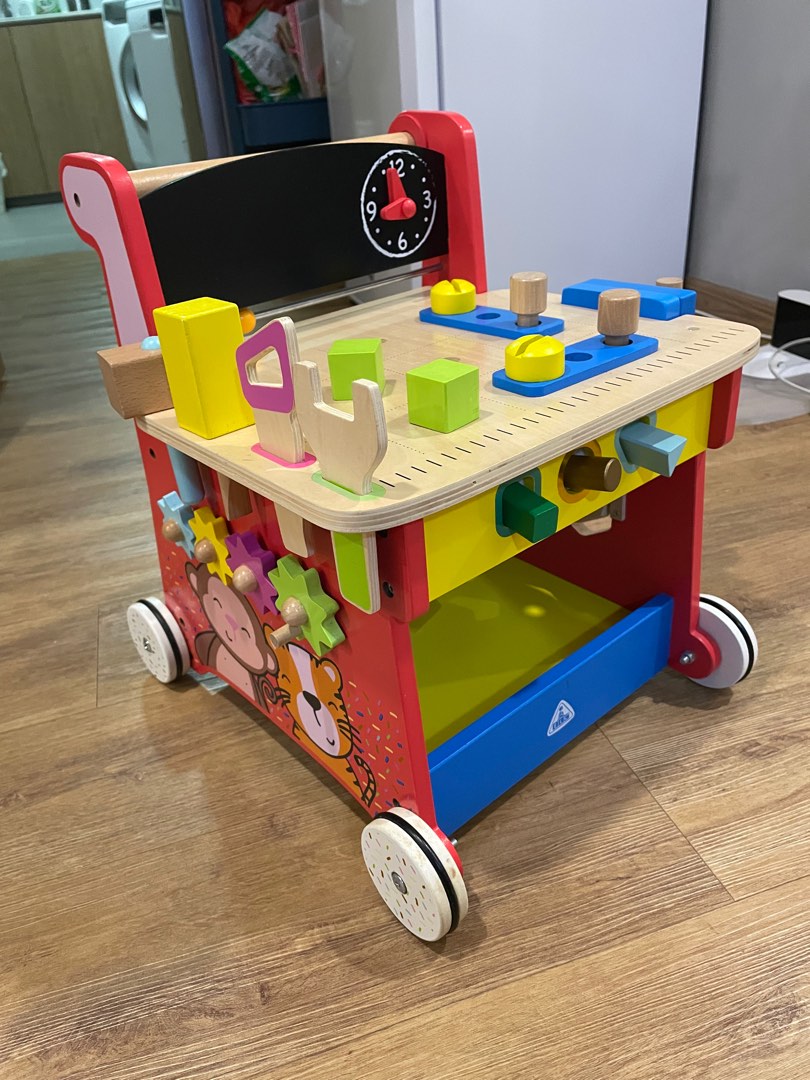 Elc wooden activity workbench walker sale