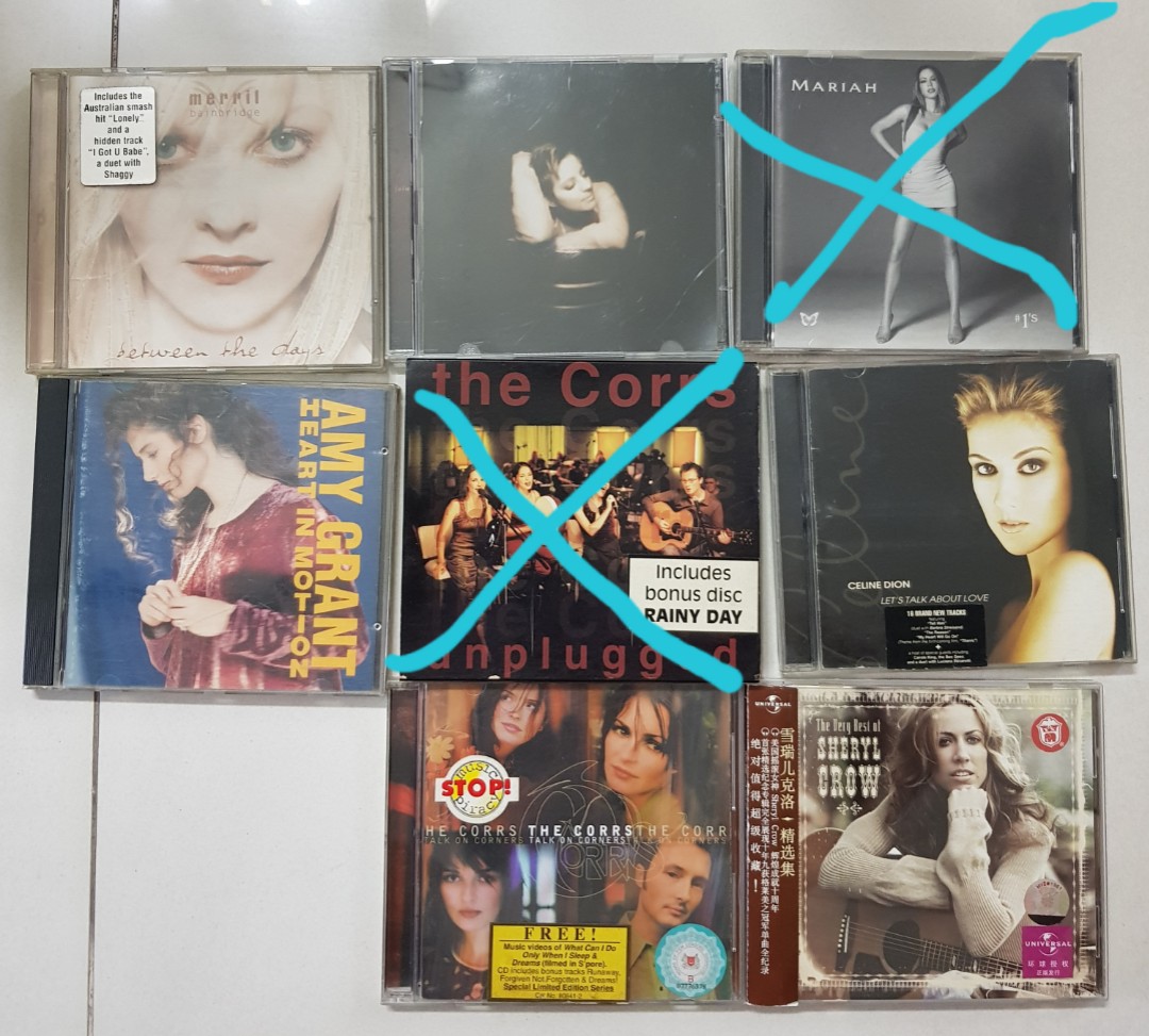 Female Singers CDs- Celine Dion, Mariah Carey, Amy Grant, the Corrs ...
