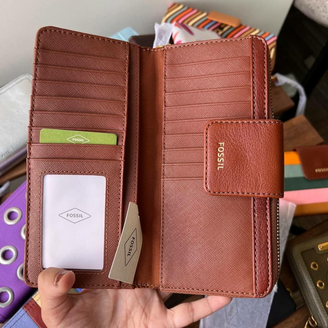 Fossil madison zip clutch black clearance