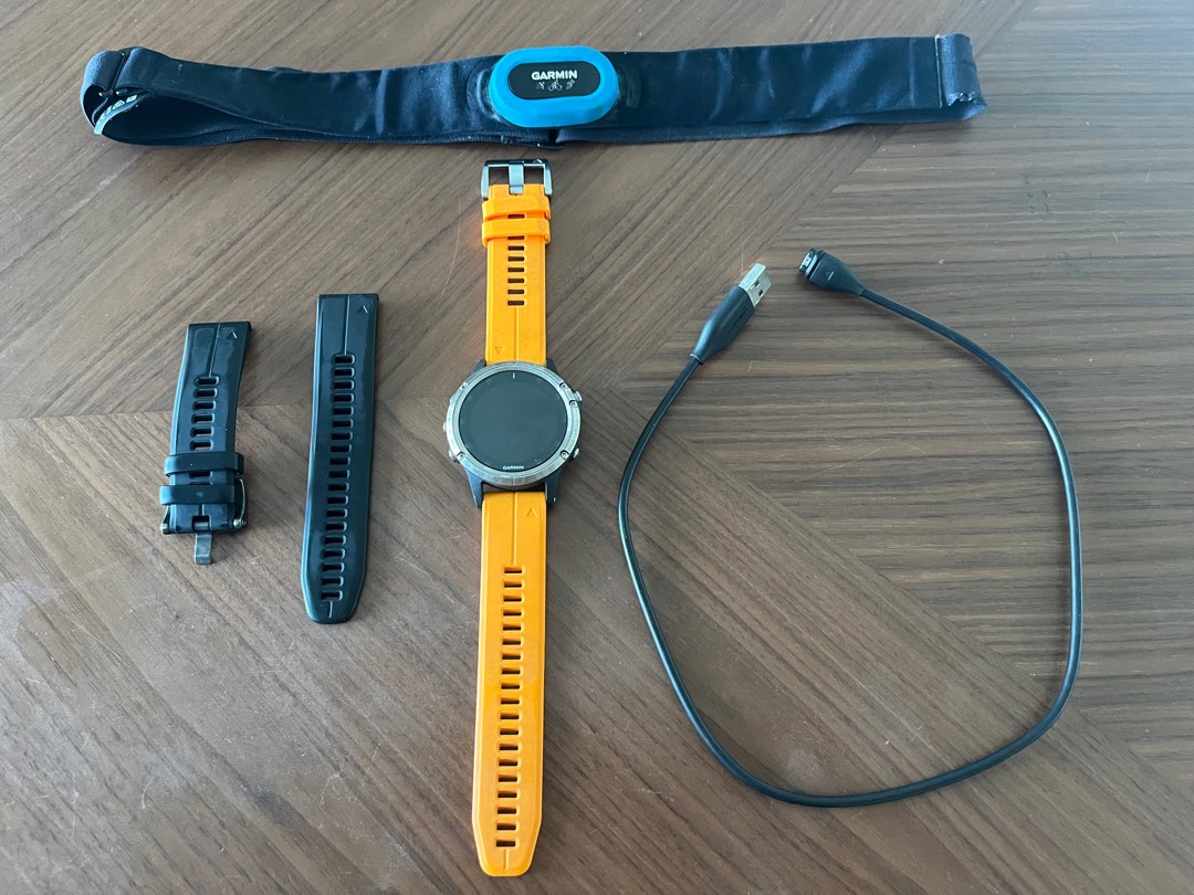 Garmin Fenix 5 Plus Titanium (with chest heart rate monitor), Mobile Phones & Gadgets