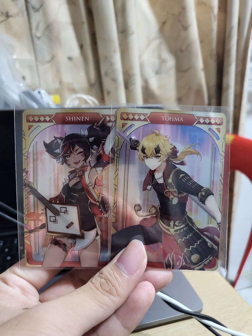 Genshin Impact Shinen/Xinyan and Thoma metal collection card, Hobbies ...