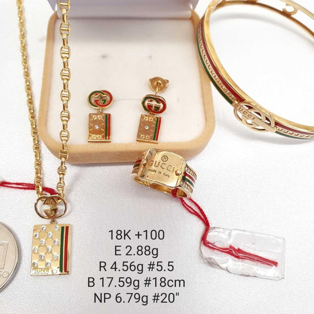 Gucci Set 18k Gold Women s Fashion Jewelry Organizers Necklaces on Carousell