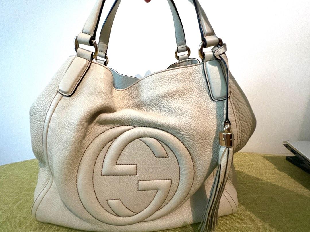 White gucci soho bag sale