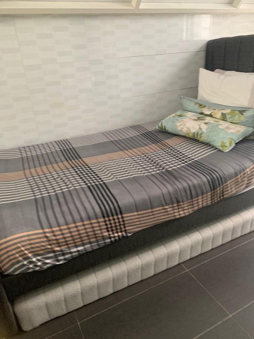 Harvey Norman double Bed and mattress, Furniture & Home Living