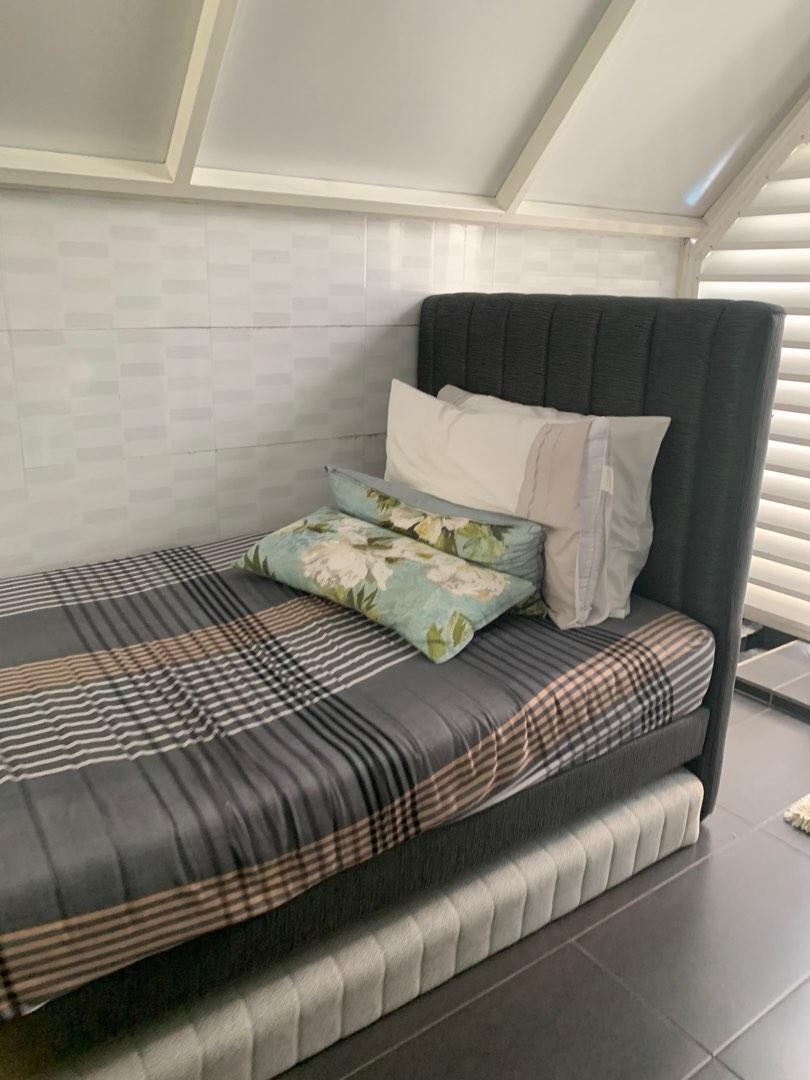 Harvey Norman double Bed and mattress, Furniture & Home Living