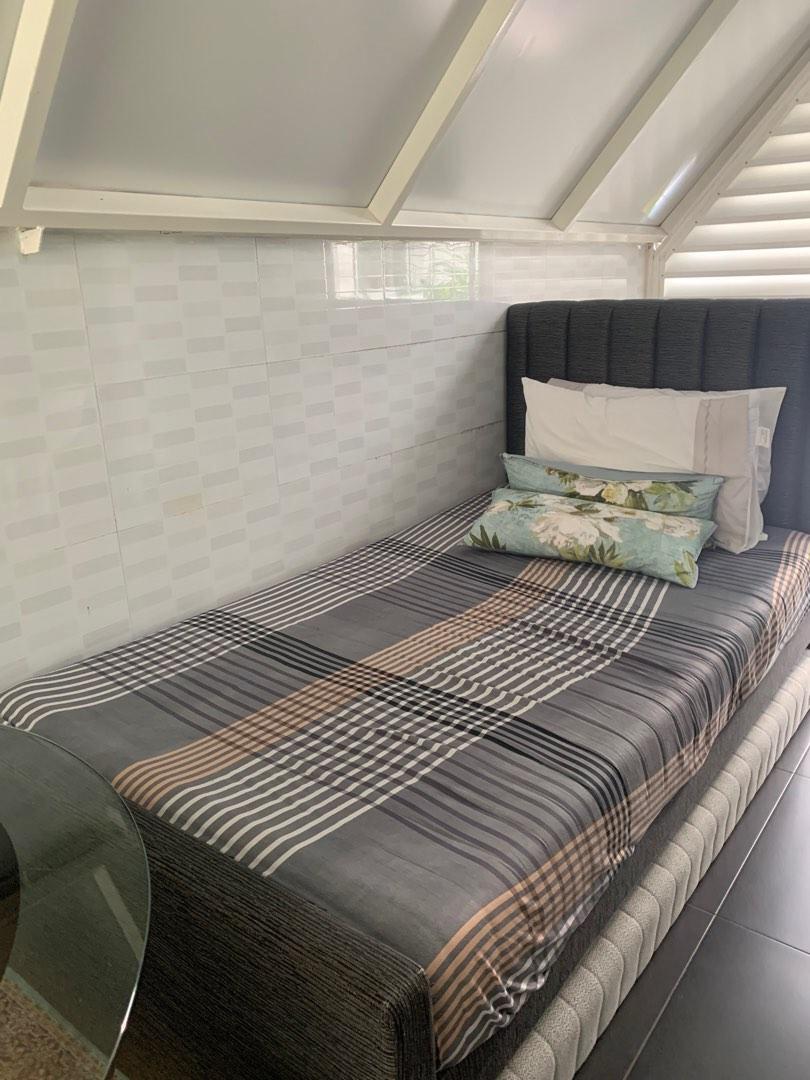 Harvey Norman double Bed and mattress, Furniture & Home Living