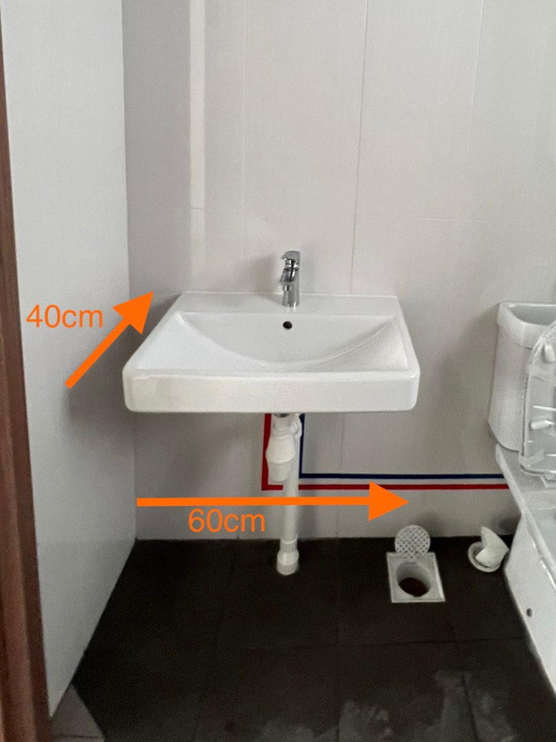 HDB Toilet Basin Sink & Tap (Brand New!), Furniture & Home Living