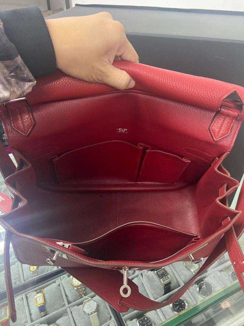 HERMES BIRKIN BAG RED HOT ROUGE GARANCE JYPSIERE / GYPSY 34cm at