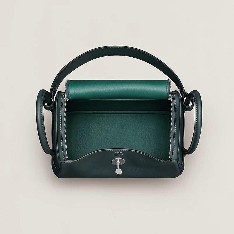 Hermes Lindy Verso Size Mini Vert Rousseau/Malachite Veau Swift