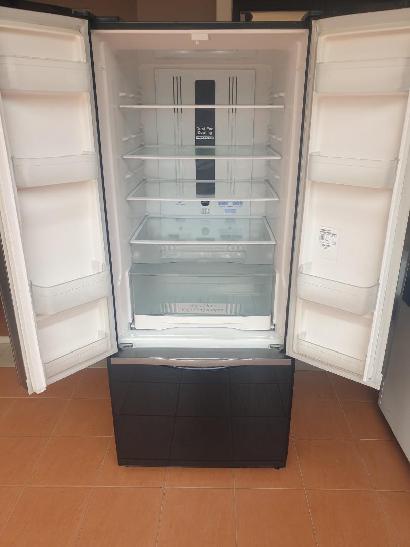 HITACHI 510L Refrigerator RWB560P2M French Bottom Freezer 3 Door, TV