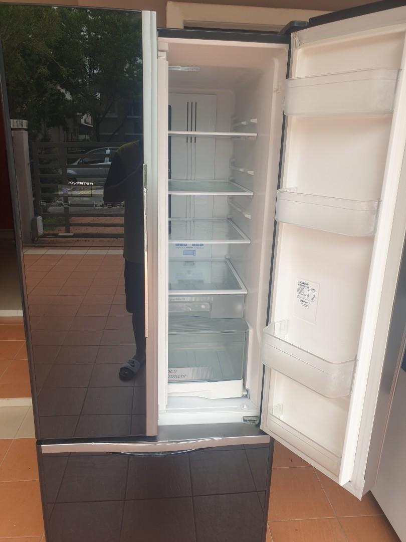HITACHI 510L Refrigerator RWB560P2M French Bottom Freezer 3 Door, TV