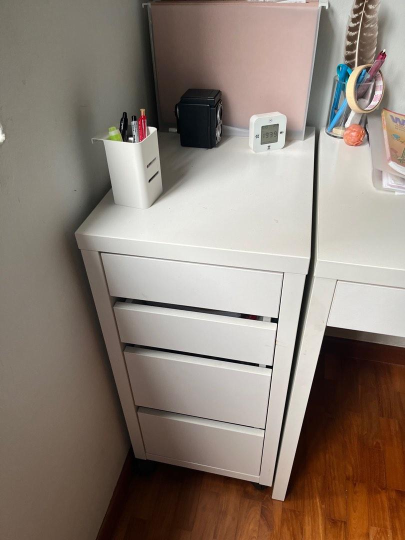 IKEA Micke desk and draws, Furniture & Home Living, Furniture, Tables
