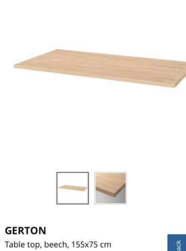 IKEA Gerton Solid Wood Table Top, Furniture & Home Living, Furniture