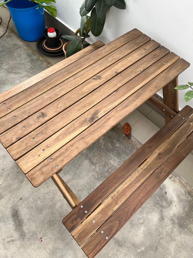 IKEA Kids Picnic Table Bench, Furniture & Home Living, Outdoor
