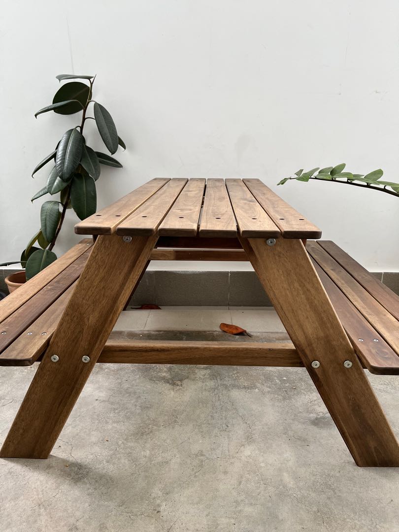 IKEA Kids Picnic Table Bench, Furniture & Home Living, Outdoor